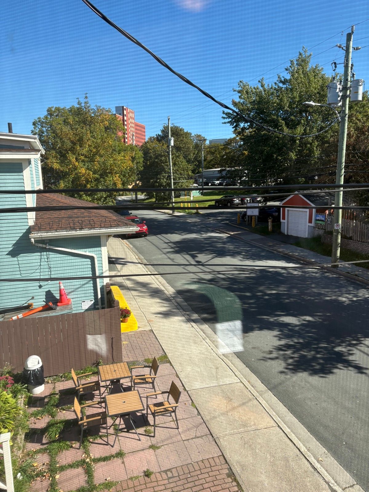 The LaCour House street view from window