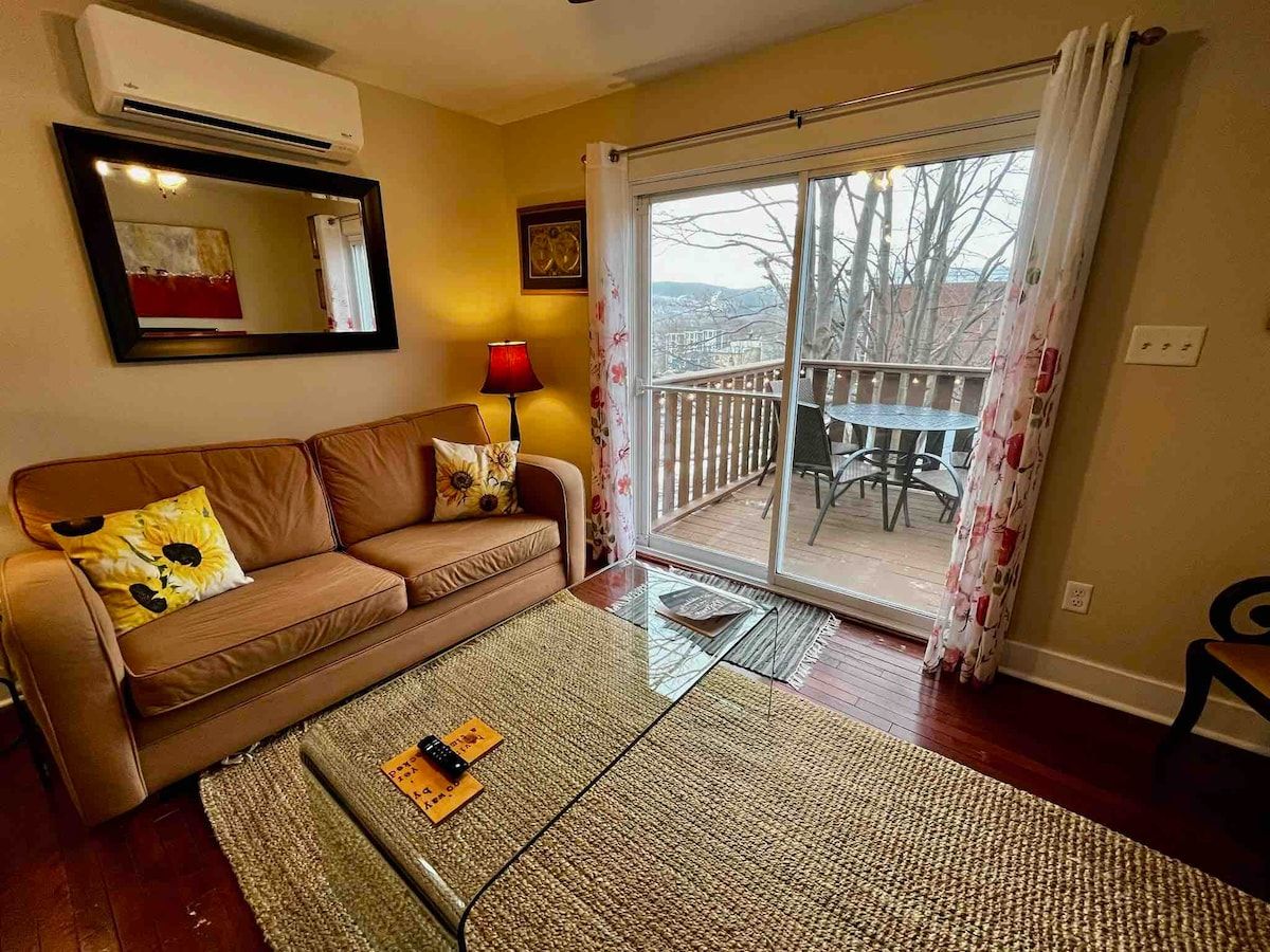 The Hill House patio view
